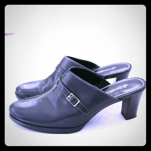 St John's Bay black leather womens mule size 10M New - Picture 8 of 9